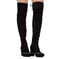 2019 Women's Over The Knee Block Chunky Heel A171c Stretch Thigh High Boots (Medium and Wide Calf)